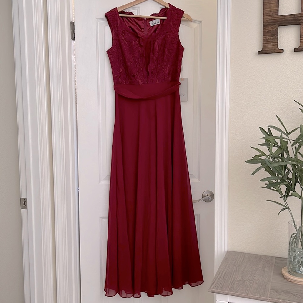 Brand New w/ Tag Formal Chiffon Bridesmaid Dress w/ Tulle Chest Details